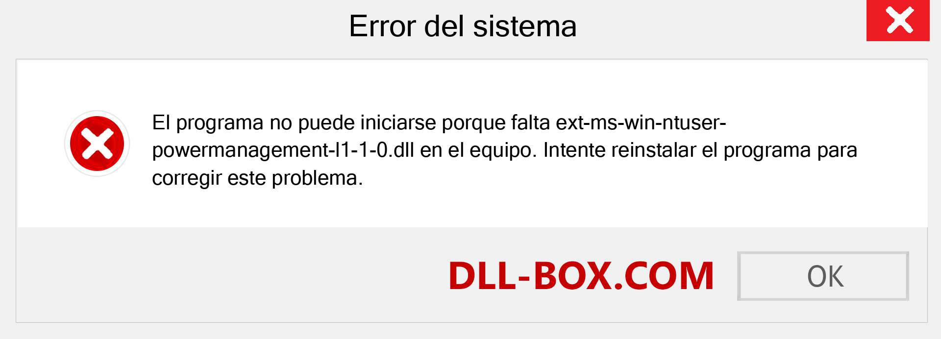 ¿Falta el archivo ext-ms-win-ntuser-powermanagement-l1-1-0.dll ?. Descargar para Windows 7, 8, 10 - Corregir ext-ms-win-ntuser-powermanagement-l1-1-0 dll Missing Error en Windows, fotos, imágenes